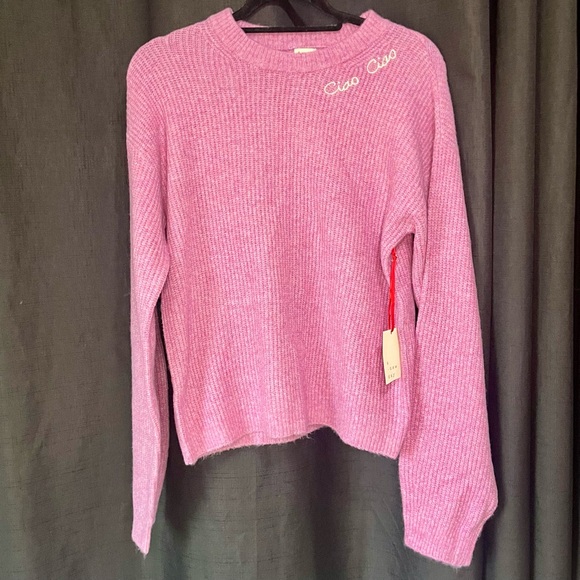 a new day Women's Soft Pink Crew Neck Sweater - Picture 3 of 9